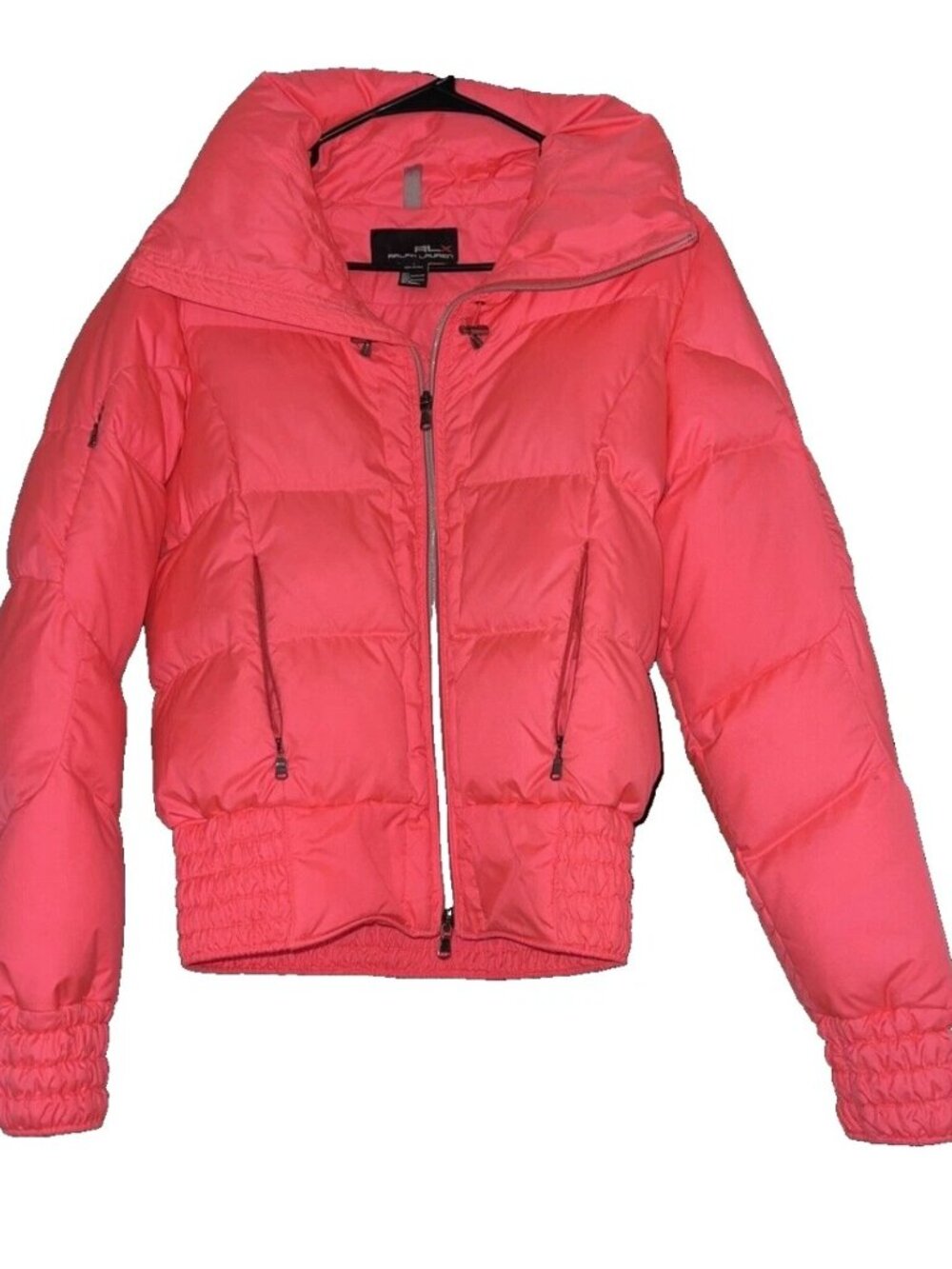 NEON/FLOURESCENT PINK RLX RALPH LAUREN PUFFER SIZE S 80% DOWN/20% FEATHER